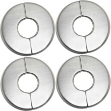 2025 Latest Model 4pcs Pipe Hole Air Conditioning Hole Decorative Cover 24mm On Round Silver 304