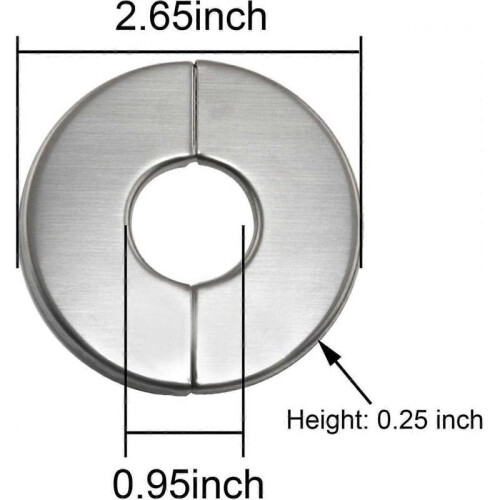 2025 Latest Model  4pcs Pipe Hole Air Conditioning Hole Decorative Cover 24mm  On Round Silver 304 1