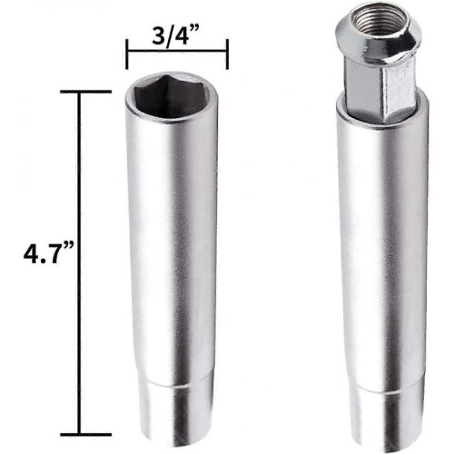 2025 Latest Model  Spike Lug Nuts Socket Key, 4.5" Tall 3/4" Hex Spike Lugnuts Socket Key 1