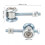 High quality  38mm outer diameter rail hanging pulley M10 stud 2