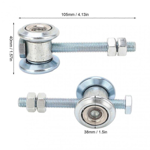 High quality  38mm outer diameter rail hanging pulley M10 stud 1