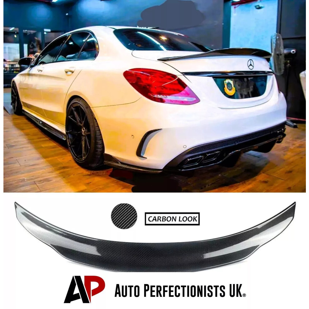 For Mercedes C Class W205 Rear High Kick Psm Ducktail Spoiler Boot Wing 5061072661402