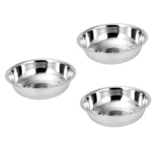 3 pieces of stainless steel bas wash bowl dough bowl coop sieve sink wash basin basin for storing food thick basin stainless steel silver