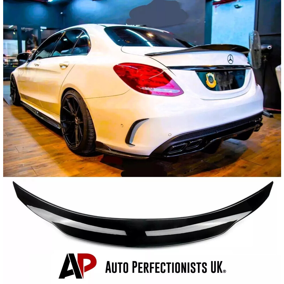 For Mercedes C Class W205 High Kick Psm Ducktail Spoiler Boot Wing Black 5061072660238