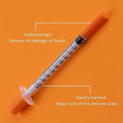 50Pcs/Pack 1ML Syringe with 30G (8Mm Long) Lab Supplies 1
