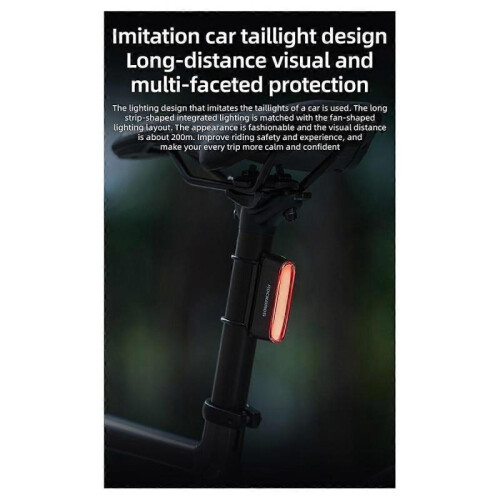 IPX6 Waterproof Magnetic Bike Tail Light Rechargeable Type-C 2