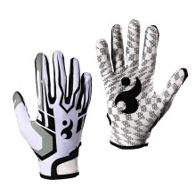 Football Rugby Silicone NonSlip Sports Gloves, Adjustable, NonSlip, Breathable Full Finger Gloves, Rugby, Baseball with Silicone Material, (S)