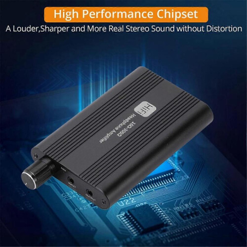 HiFi Headphone Amplifier Mini 16-300Ω Earphone Amp 3.5mm AUX Audio 2