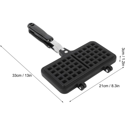 NonStick Aluminum Waffle Iron, Even Heated Double Waffle Baking Pan 1