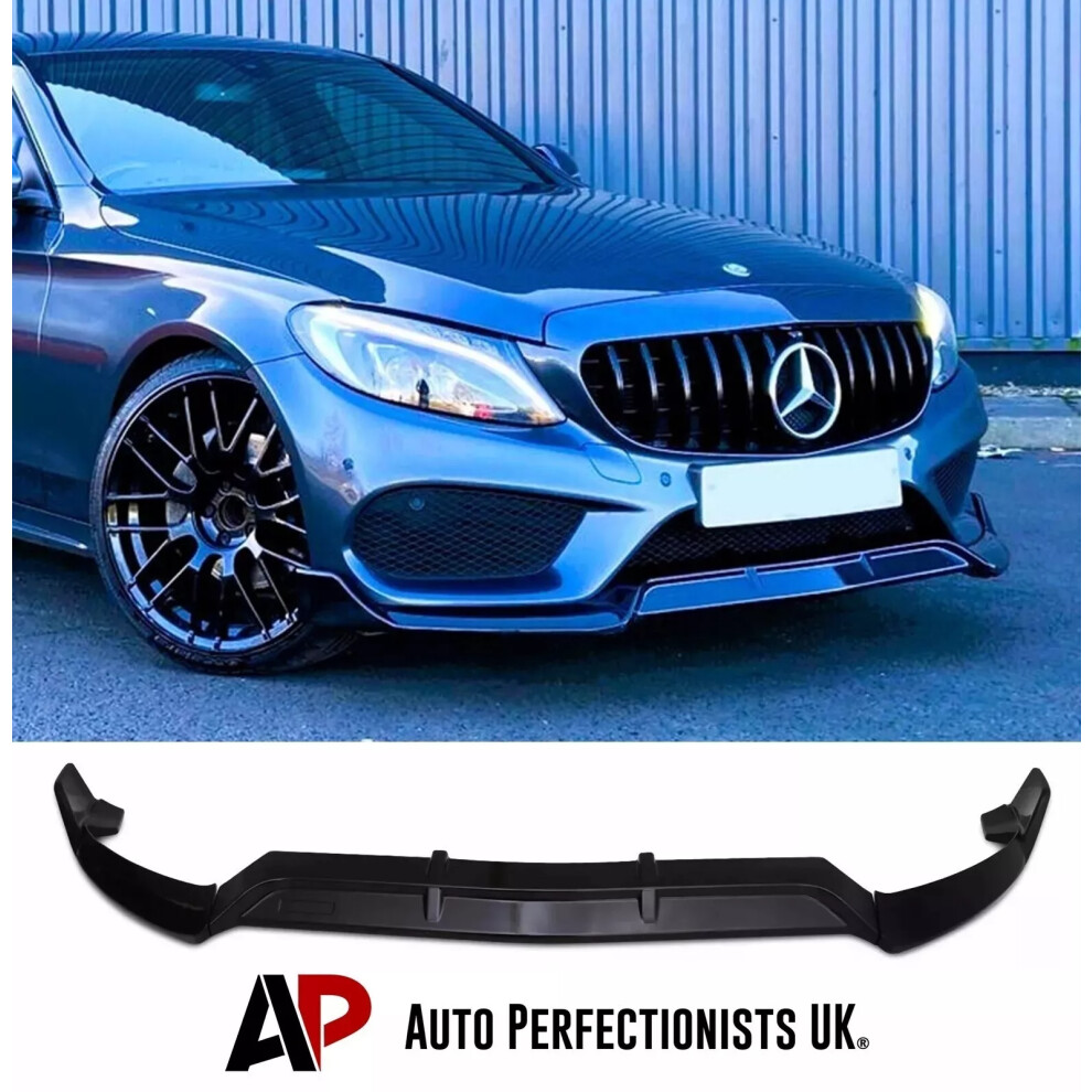 For Mercedes C Class Amg Line C43 W205 B Style Splitter Spoiler Lip 5061072660429