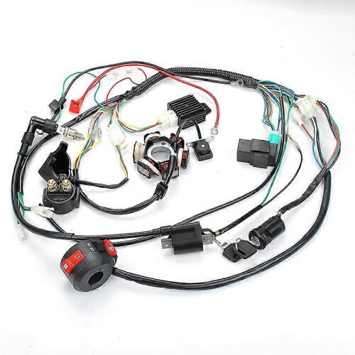 Full Complete Electrics Wiring Harness CDI STATOR 6 Coil for 50-125CC 2