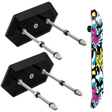 Wall mount for skateboard, wall mount for longboard, skateboard mount, durable and easy to tall, for living room, bedroom, terrace black
