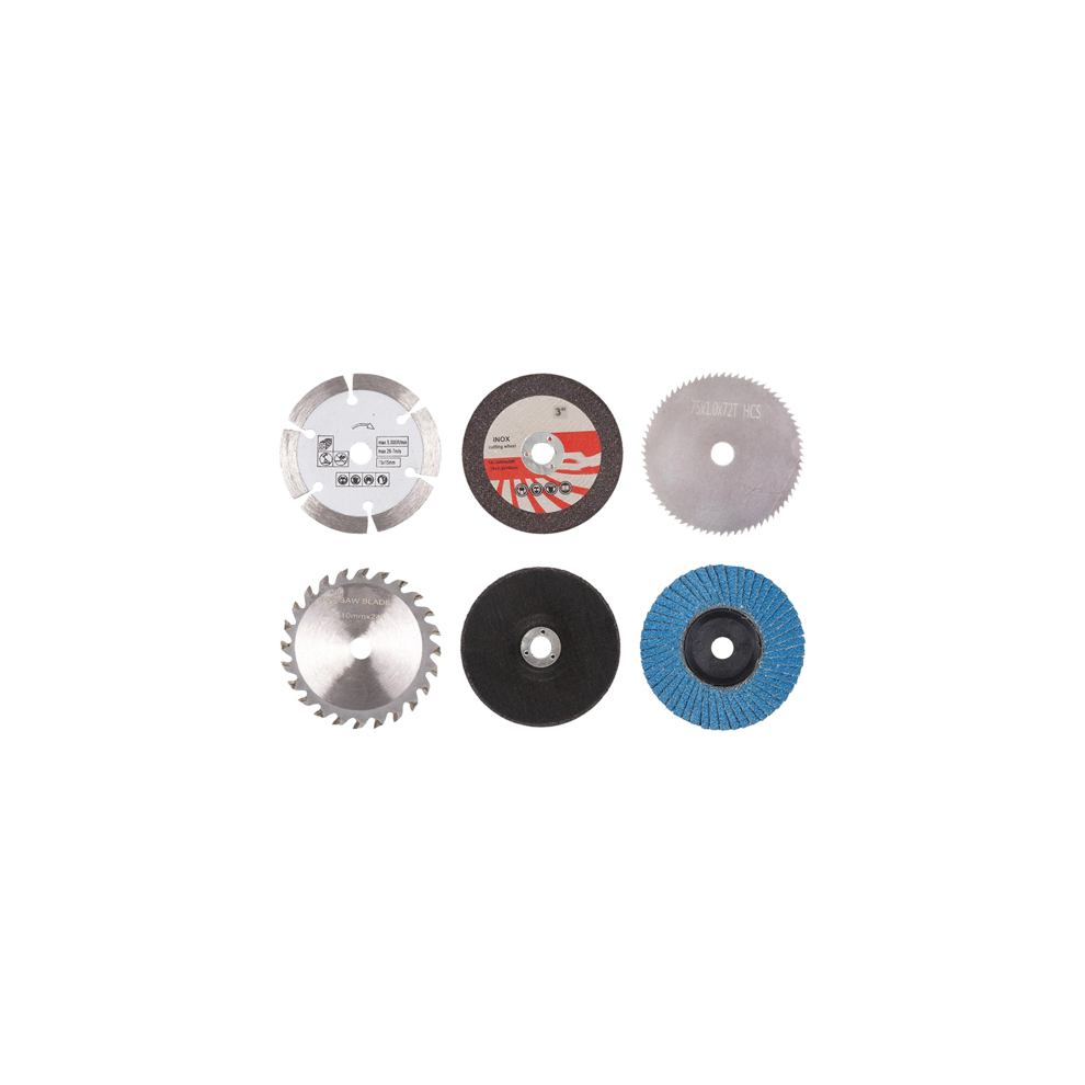 6Pcs 75mm for 10mm Bore Angle Grinder Metal Circular Saw Blade