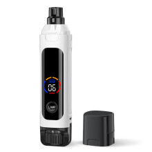 (White) Dog Nail Grinder 6 Speed with LED Display, Dog&Cat Nail Clipper Trimmer,Pet Nail Grinder with 2 LED Lights,Super Quiet Rechargeable Claw Trimmer