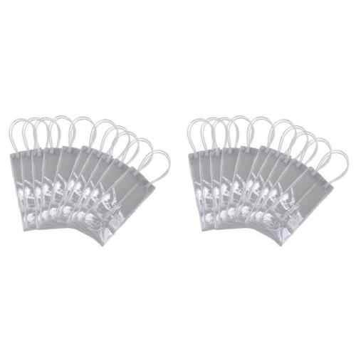 Pack of 10 Wine Cooler Bag Ice Bag Transparent PVC with Handle