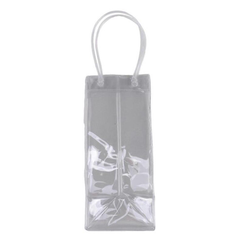 Pack of 10 Wine Cooler Bag Ice Bag Transparent PVC with Handle 2