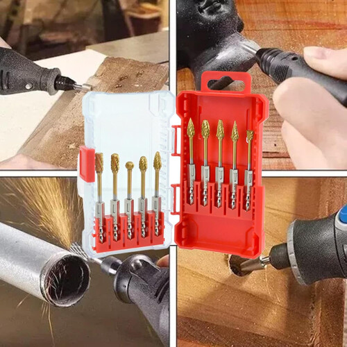 Carbide Burr Set, 1/4Inch Shank for Woodworking Metalworking 2