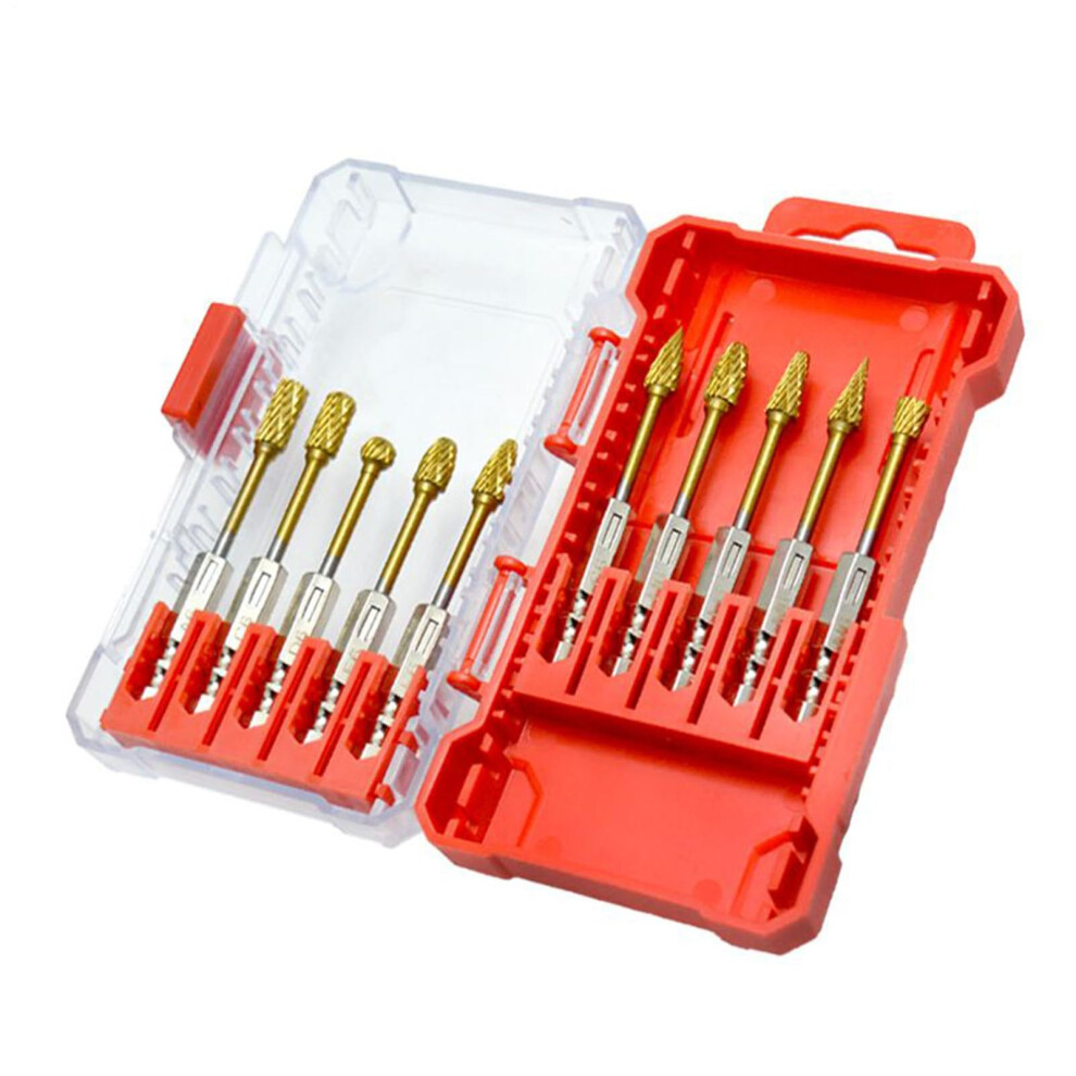 Carbide Burr Bits, Carbide Burr Set Wolfram Drill Rasp Set Of 10 Multipurpose Burr Bits With 1/4 Inch Shank 6276012957906