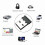 (White) USB Adapter for Computer Mice and Keyboards 2.4G Wireless Receiver Universal Connectivity 4