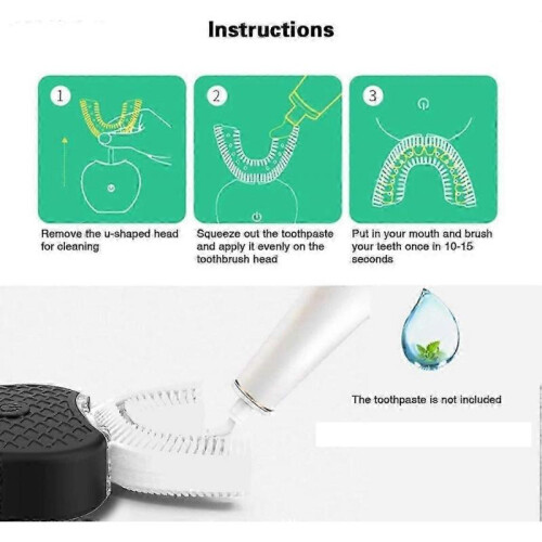 Efficient  Pro Ultra Toothbrush with ADA Approval featuring U-shaped Design 360 Bristles Rechargeable and Waterproof 2