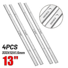 4-Piece 13" 1/2" HSS Portable Planer Blades for Metabo DH330/DH316 Double-Edge Blade Set Woodworking Tools