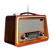 Vintage AM/FM Radio with Bluetooth Connectivity Stereo Sound and MP3 Playback