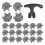 Golf Spikes Set Includes 30 Pcs Golf Cleats Replacement Golf Cleats Spanner Metal Thread Screw 6 mm Dia Golf Spike Too 1