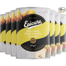 Epicure Tinned Fruit Cocktail in Fruit Juice, Delicious as a Snack, Topping or Dessert, 411 g (Pack of 12)