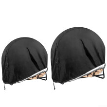 Round cover for firewood with fabric and rain protection (121.9 x 61 x 124.5 cm) 482449 inches