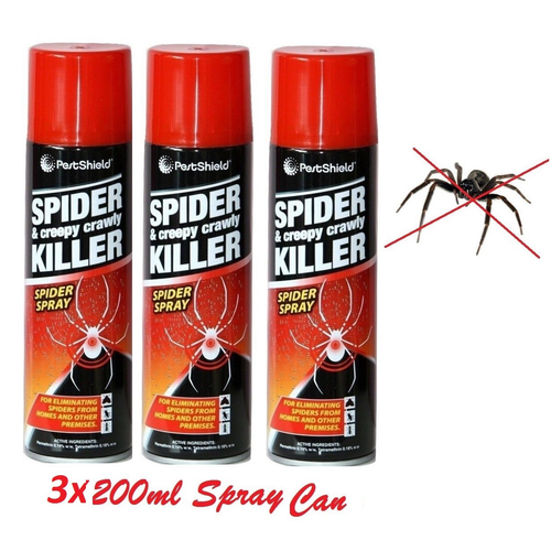 3 x 200ML Spider & Creepy Crawly Insect Killer Spider Spray