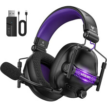 WESEARY 2.4G Wireless Gaming Headset for PS5, PS4, PC, Switch, Surround Sound Gaming Headphones with Mic, 50mm Drivers Wireless Gaming Headphones,