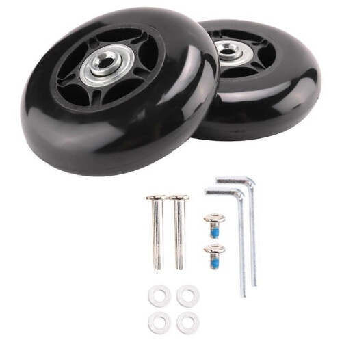 2 Set Luggage Suitcase Replacement Wheels OD 80mm 1