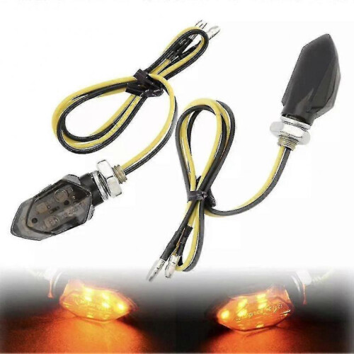 4pcs/pack Led Blinkers Mini Smoke Lens Turn Signal Front Rear Motorcycle Light,11 1