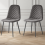 (Grey, 2) 2/4/6x Dining Chairs metal Legs Home office 1