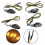 4pcs/pack Led Blinkers Mini Smoke Lens Turn Signal Front Rear Motorcycle Light,11 5