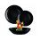 Dinner Service Diwal Luminarc 24el Black Plates 5