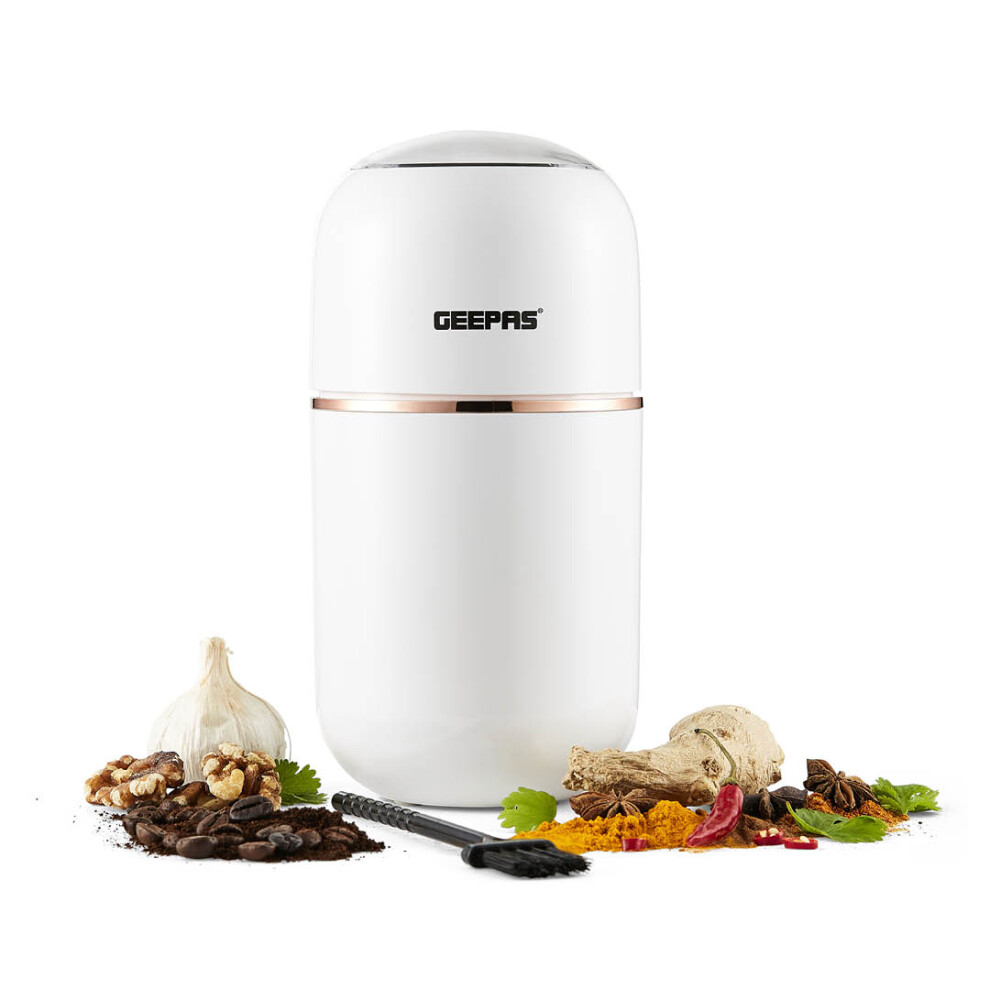 Geepas (White) Electric 80G Coffee Spice Herb Grinder White