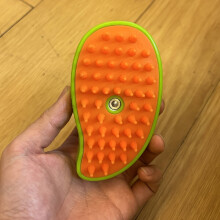 (Green [Set] 1) USB/Battery-Powered Cat & Dog Hair Remover Brush - Self-Cleaning Massage Comb with Floating Design, Ergonomic Handle