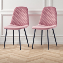 (Rose, 2) 2/4/6x Dining Chairs metal Legs Home office