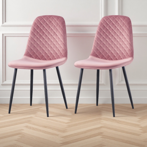 (Rose, 2) 2/4/6x Dining Chairs metal Legs Home office