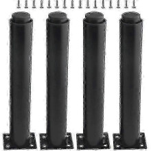 25-42cm black Set of 4 strong adjustable metal furniture legs-In Stock