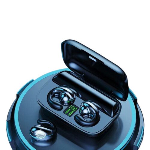 Bluetooth Headset Version 5.4, Wireless Ear Clip, Binaural Bone Conduction
