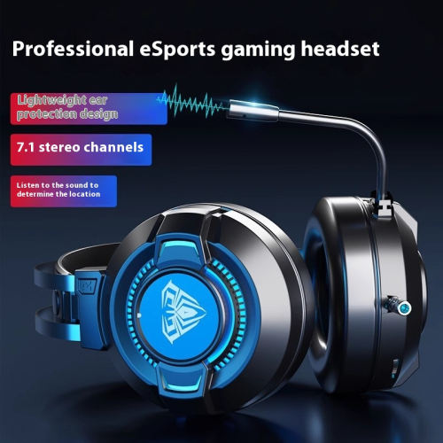7.1-channel wired headset, USB headset for laptop, computer, e-sports gaming 1