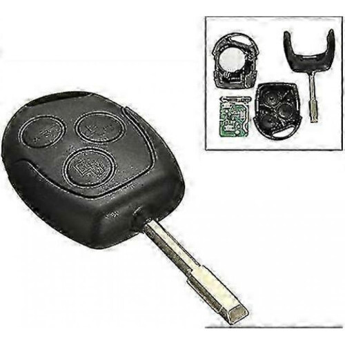 1pcs 3 Button 433mhz Remote Entry Key Fob for Ford/mondeo/fiesta/focus/ka Transit