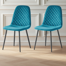 (Darkteal, 2) 2/4/6x Dining Chairs metal Legs Home office