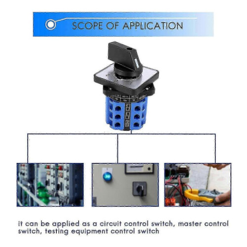 20A On-Off-On Changeover Cam Switch with Three Positions 2