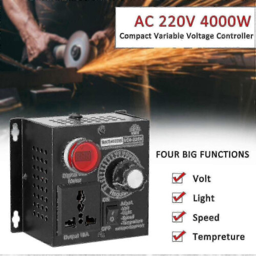 Ac 220v 4000w Compact Variable Portable Speed Temperature Light Voltage EU Plug 1