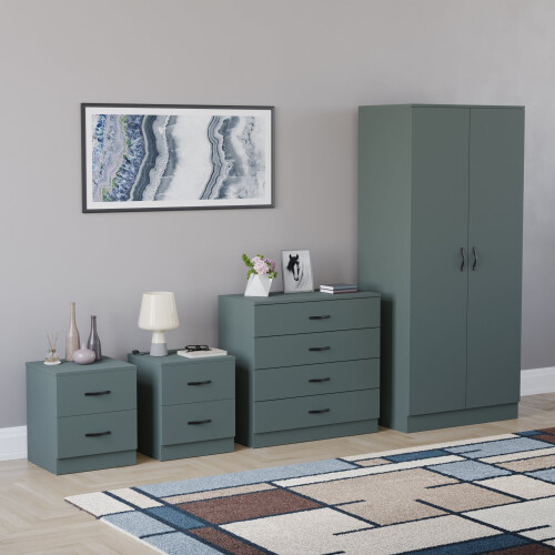 Vida Designs (Jasper Green) Riano 4 Piece Bedroom Set 21