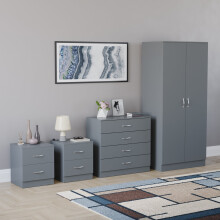 (Grey) Riano 4 Piece Bedroom Set 21