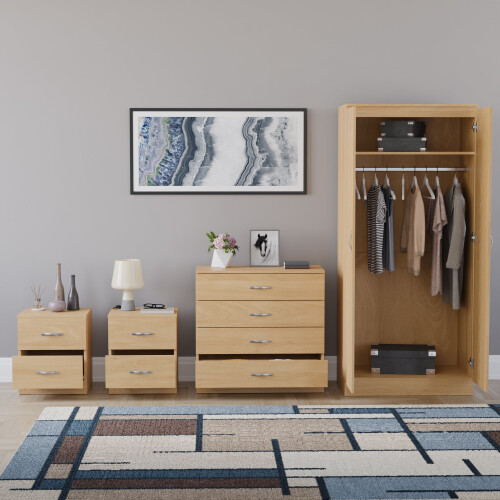 Vida Designs (Pine) Riano 4 Piece Bedroom Set 21 2